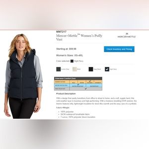 MM7217
Mercer+Mettle™ Women’s Puffy Vest